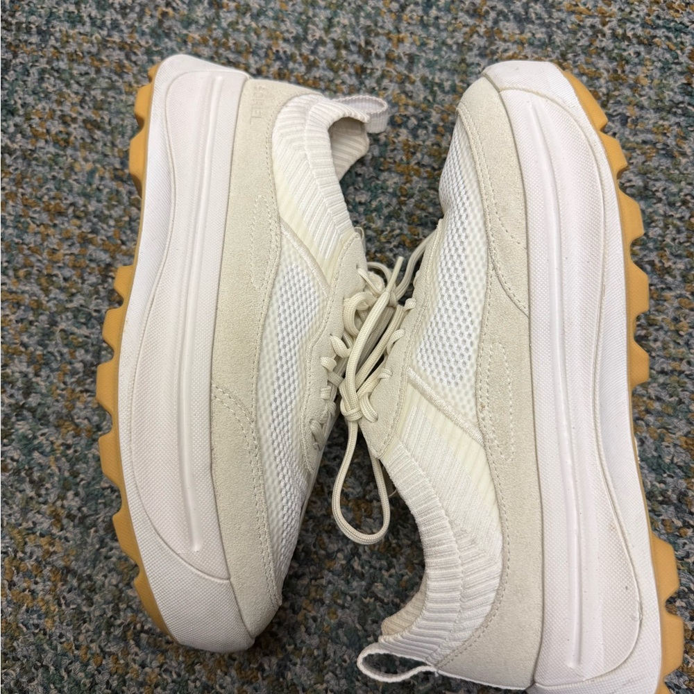 Stylish Cream Sneakers with Gum Sole. SOREL